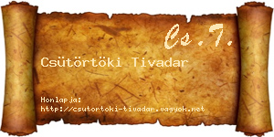 Csütörtöki Tivadar névjegykártya