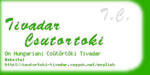tivadar csutortoki business card