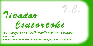 tivadar csutortoki business card